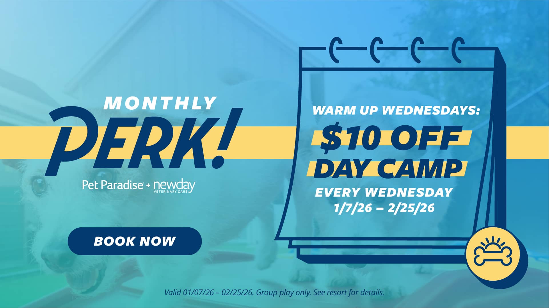 #10 off day camp every Wednesday through Feb. 25th