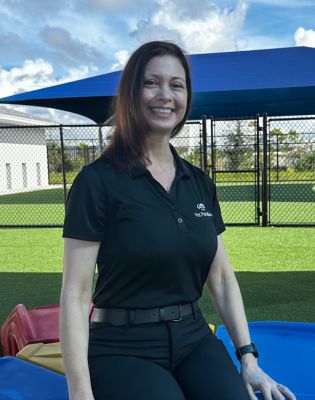 a woman in black shirt
